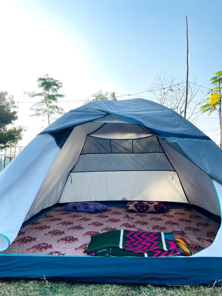 ananthagiri hills camping tent inside